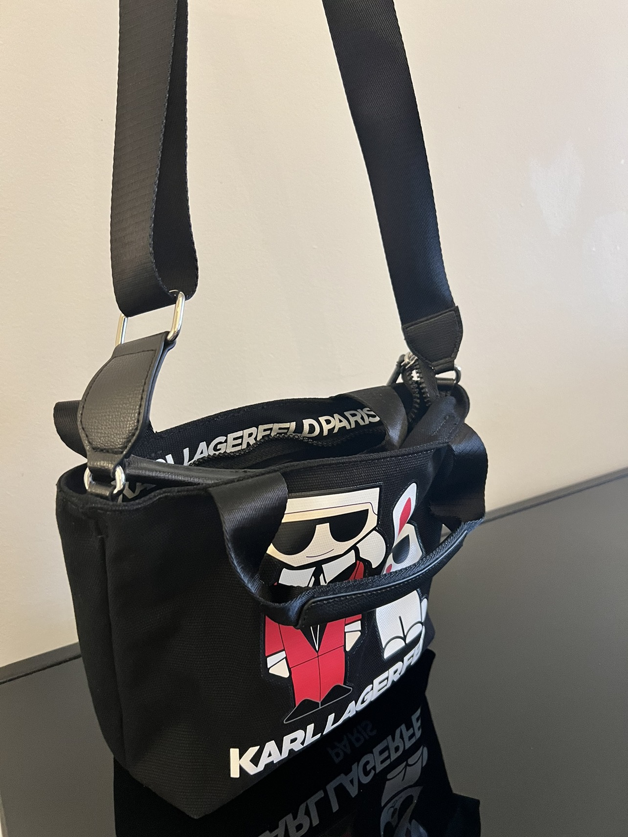 Karl Lagerfeld Logo Canvas Tote Bag image indicator(4)