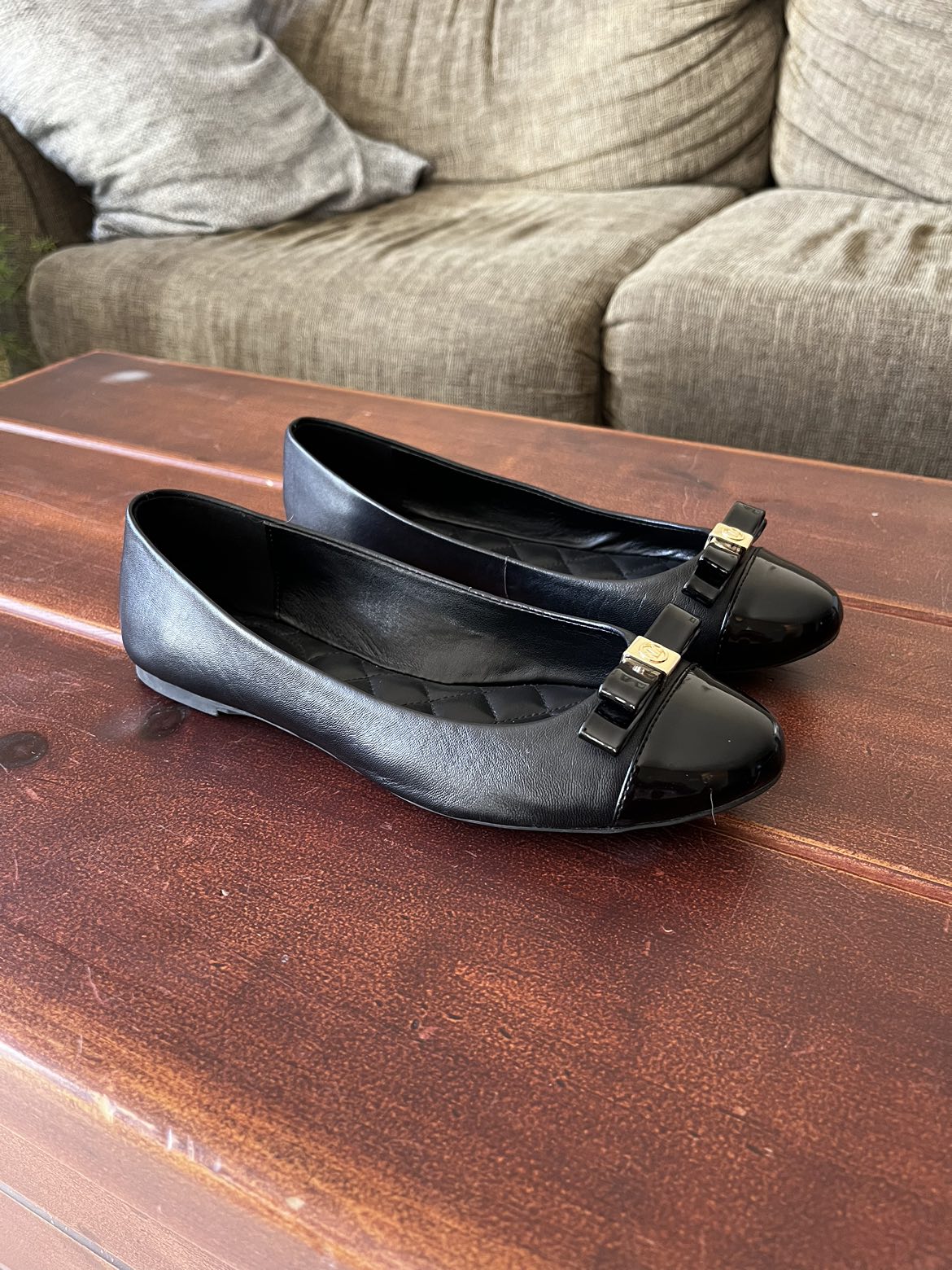 Black flats size 8