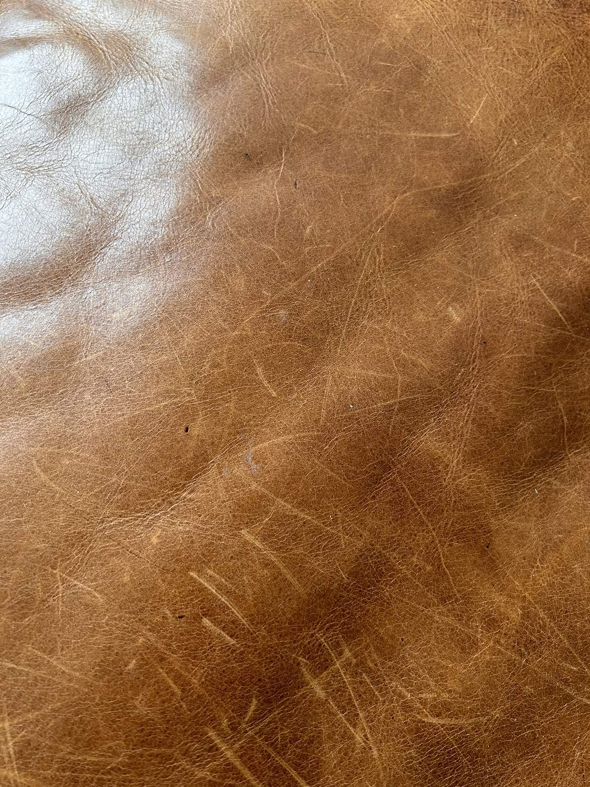 Reclaimed Leather Sofa Brown - photo 4