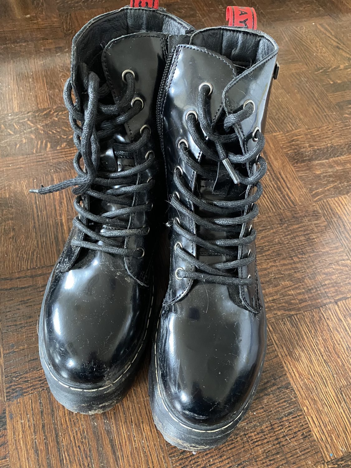 Combat boots size 7 women platform