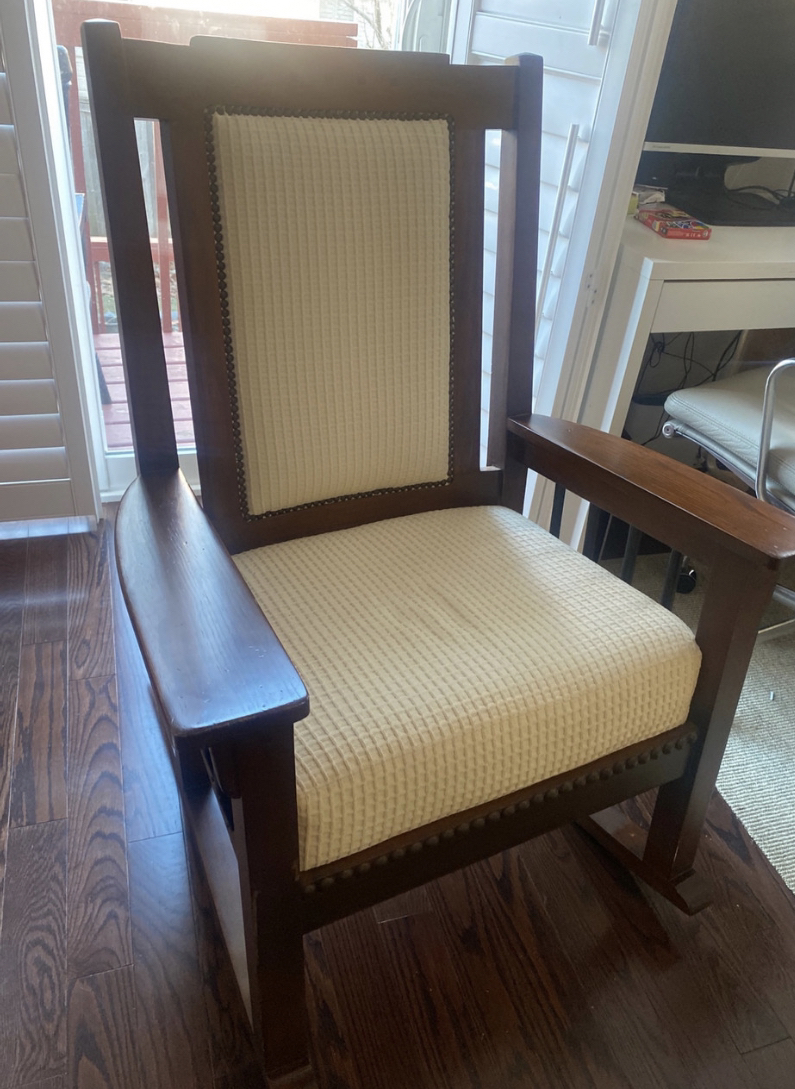 Lexington wooden rocking chair  with cushion seat - photo 2