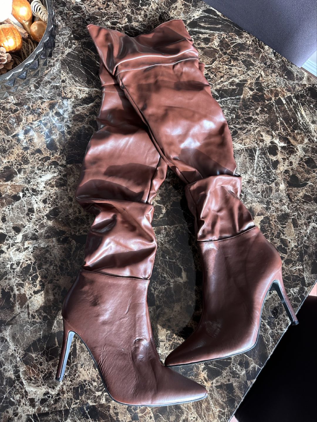Brown Knee High Heels - photo 2