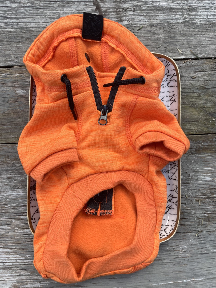 Canada Pooch (XS) orange  dog coat/hoodie #Freecycle image indicator(2)
