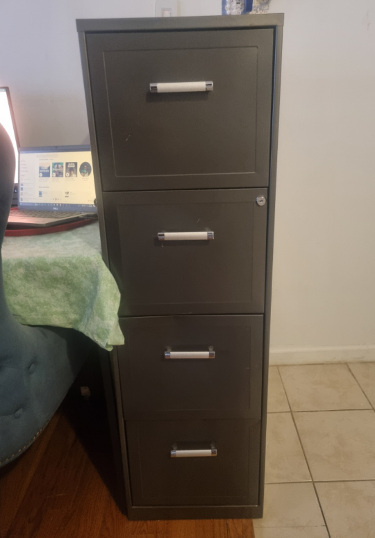 🥕Realspace grey Metal 4-Drawer Organizer Vertical File Cabinet - photo 2