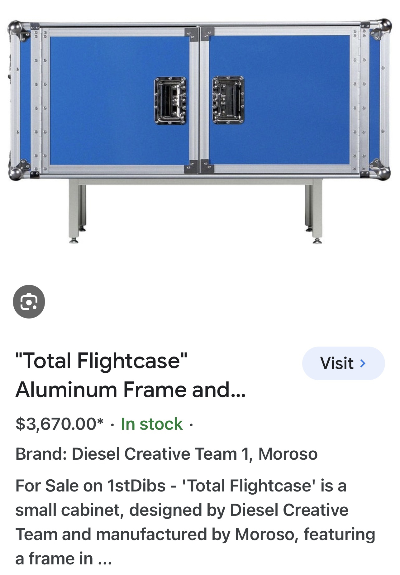 TOTAL FLIGHTCASE Aluminum Frame Cabinet by Moroso for Diesel