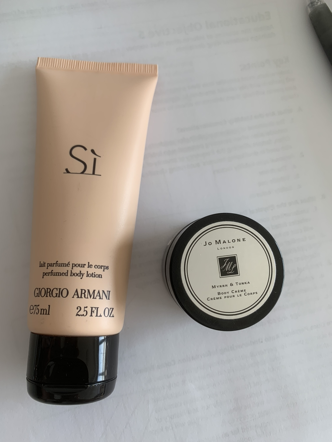 Jo malone/ Giorgio Armani Body cream