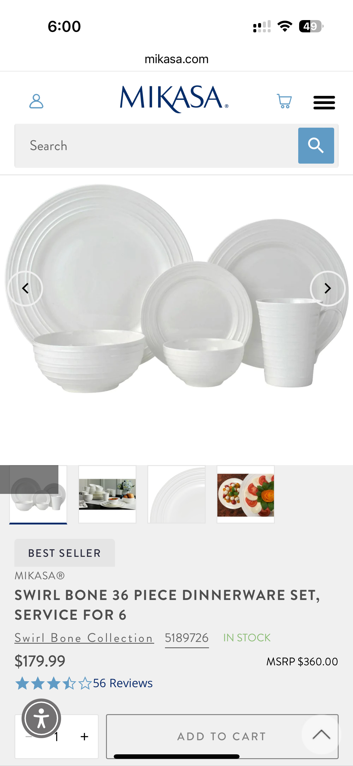 MIKASA swirl dinnerware set (20 pieces) for 4 - photo 5