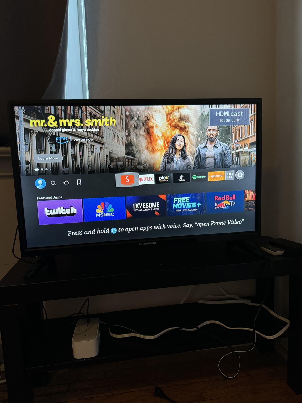 $49 PrimeCables® 32'' HD LED TV with IPS (TV stand included)