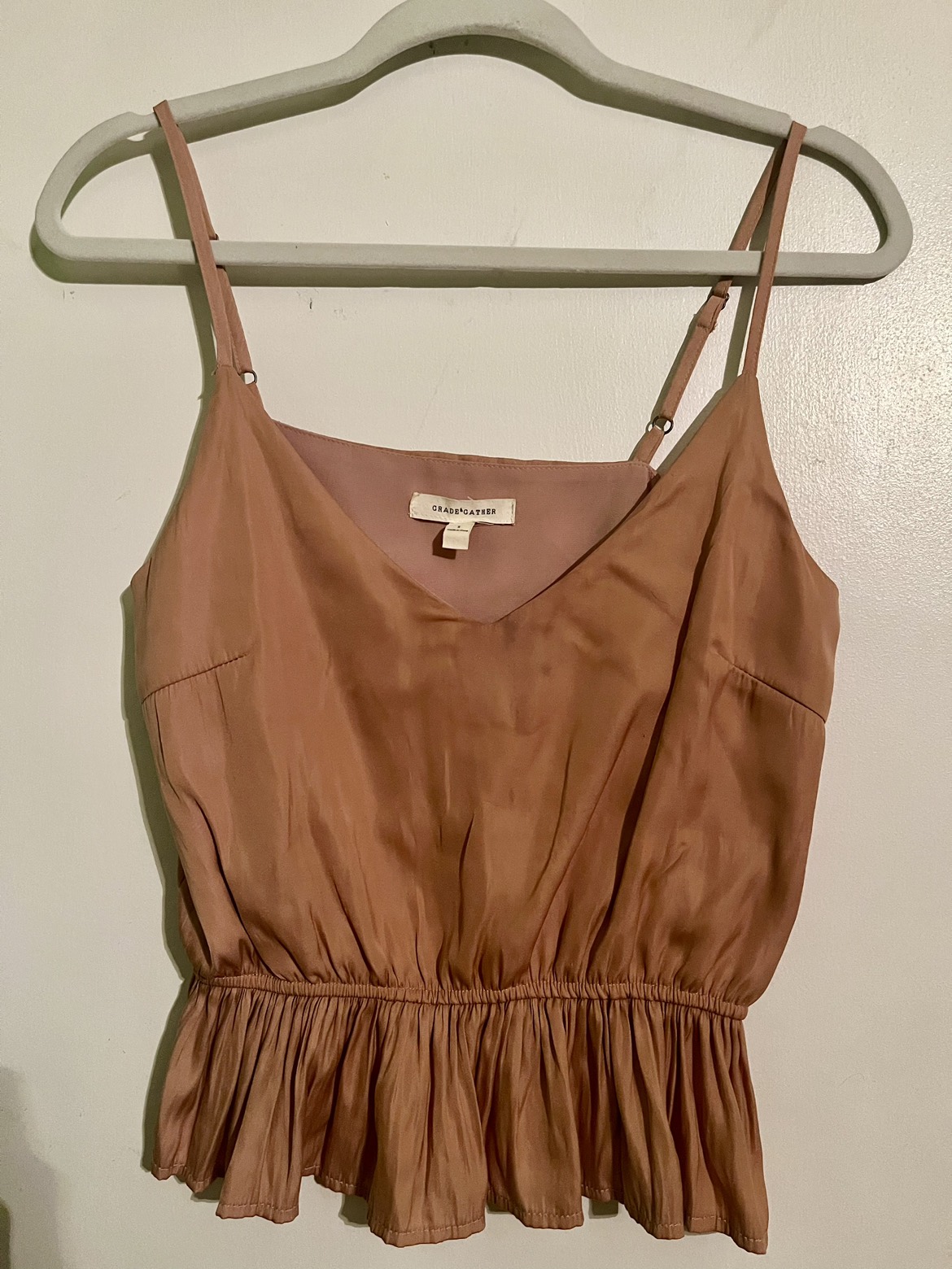Satin Ruffle Tank