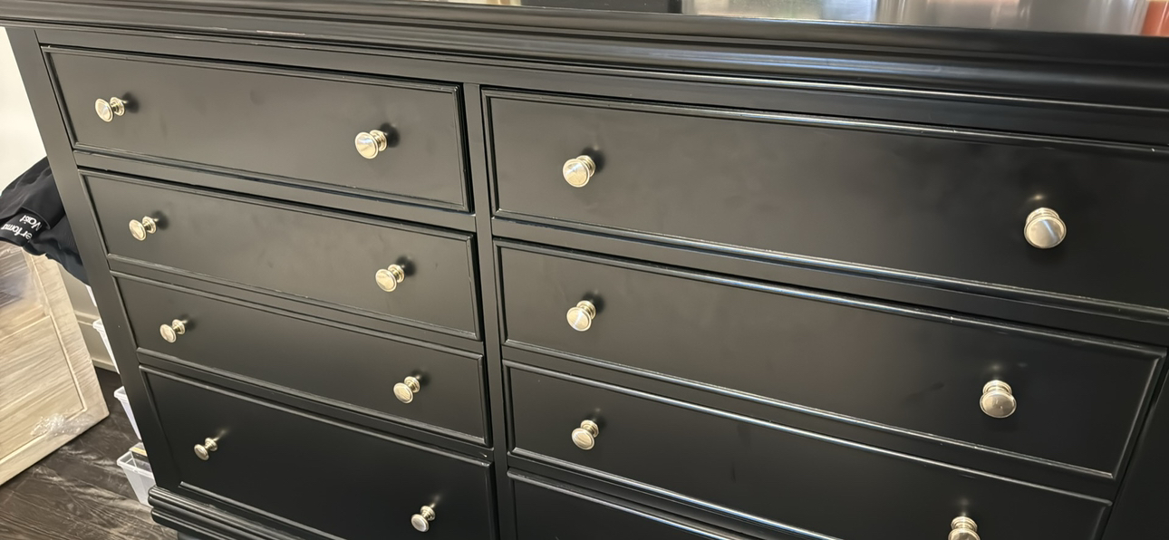 Black 6 drawer dresser (The Brick) - photo 2