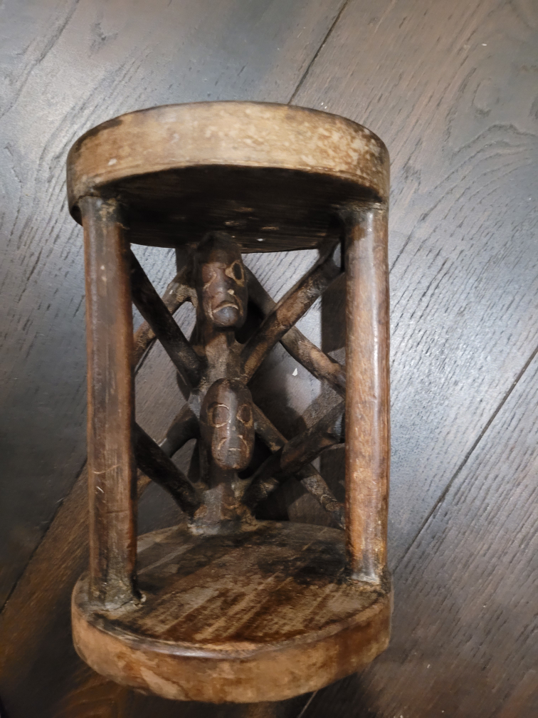 Indonesian hand carved mini stool.
