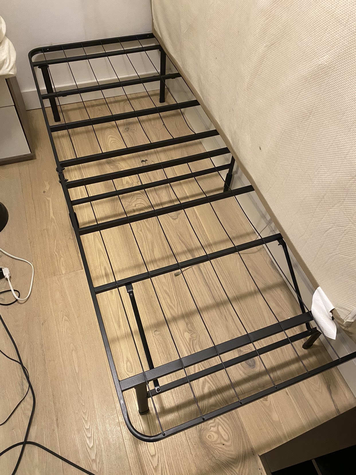 Small guest bed frame & mattress