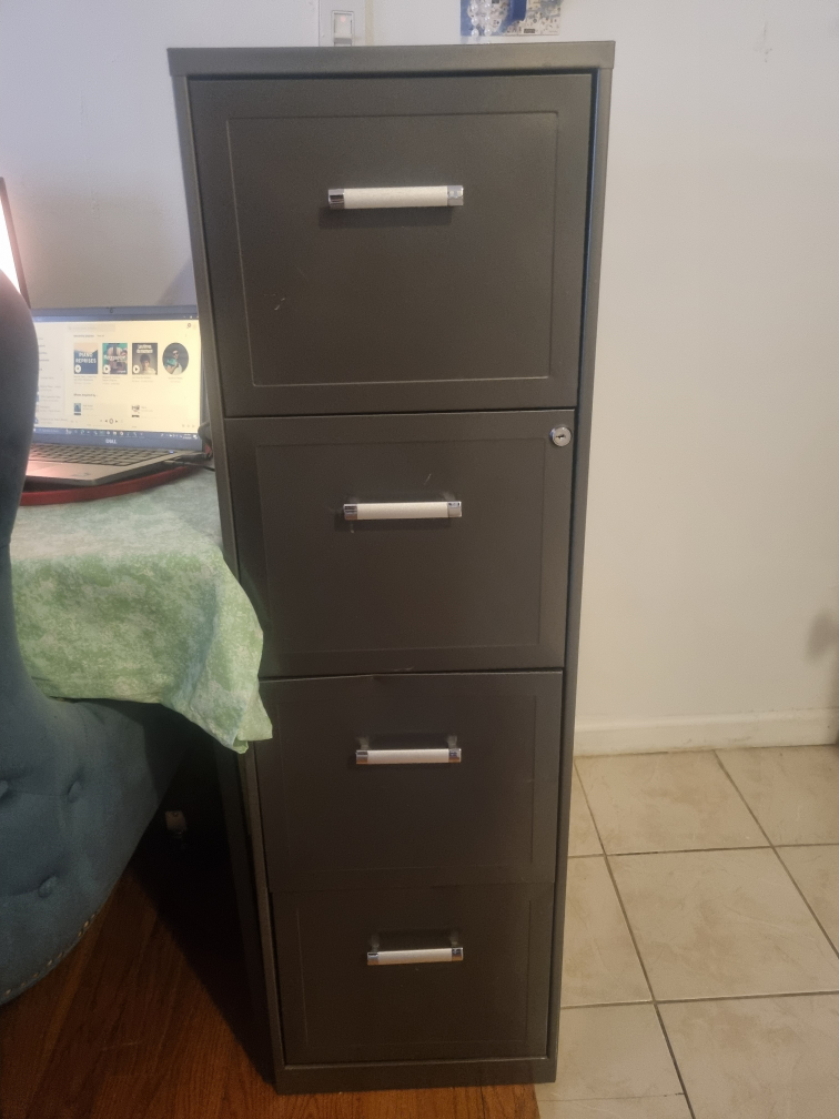 🥕Realspace grey Metal 4-Drawer Organizer Vertical File Cabinet - photo 3
