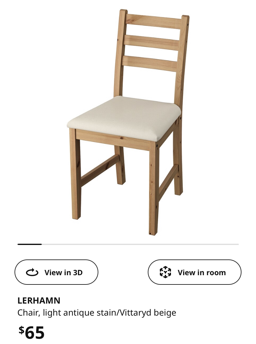 IKEA Dinning Chairs x 4 - Like New - photo 3