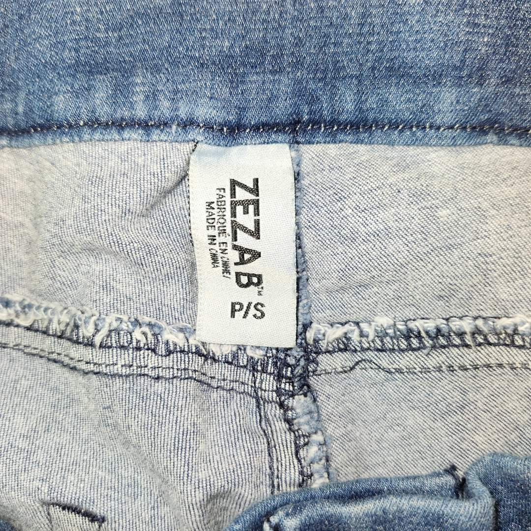 ZEZA B by HUE High Waist Frayed DENIM LEGGINGS # S image indicator(4)