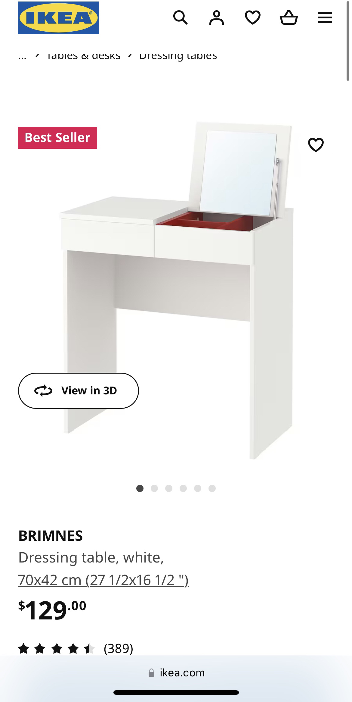 Ikea BRIMES Dressing Table