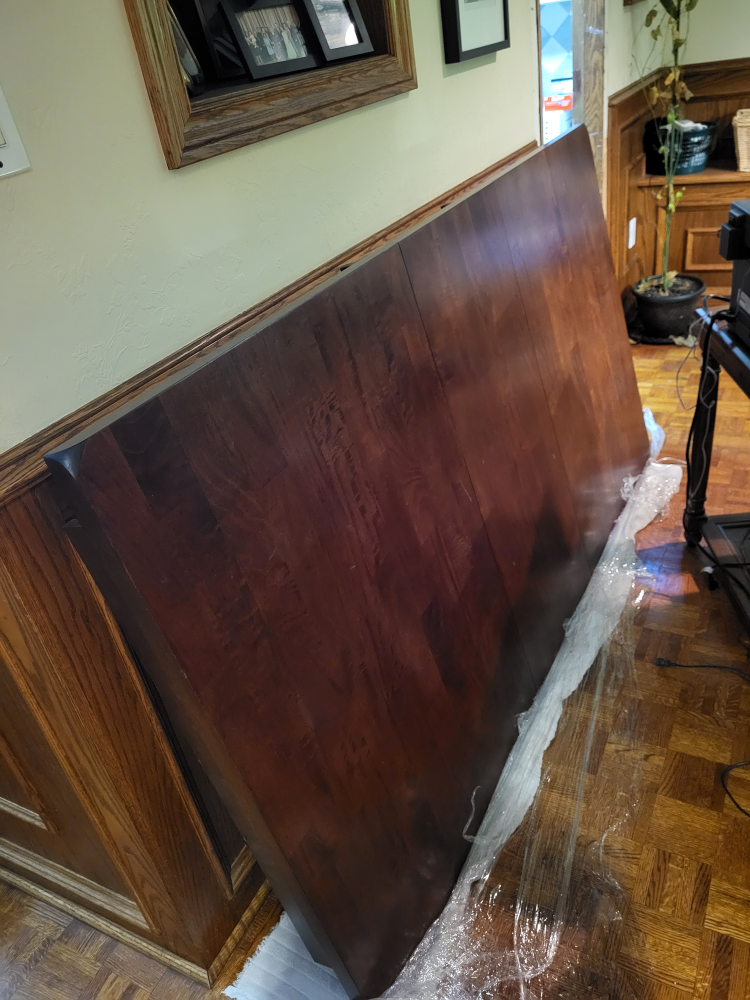 New dark wood dining table - photo 2