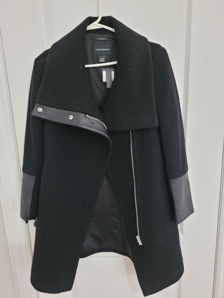 Club Monaco 100% wool black coat Brand new with tags