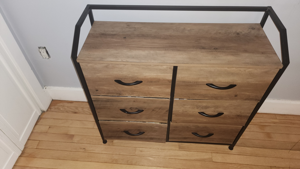 Stylish Bamboo Wood & Antique metal Dresser - photo 2