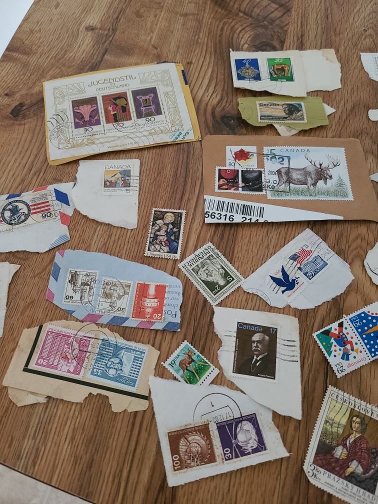 assorted stamps from around the world thumbnail