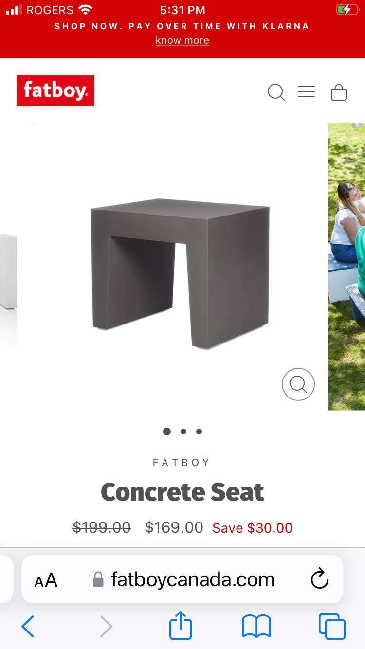 FATBOY “concrete” side table or stool image indicator(3)