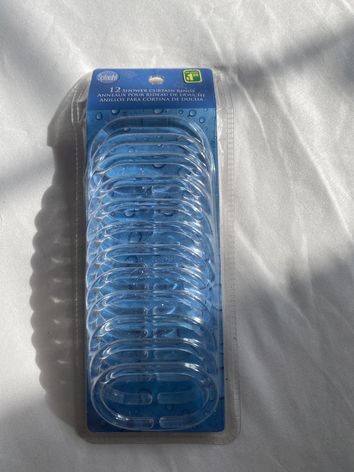 Sheer floral Curtains (Pair) and shower curtain rings image indicator(3)