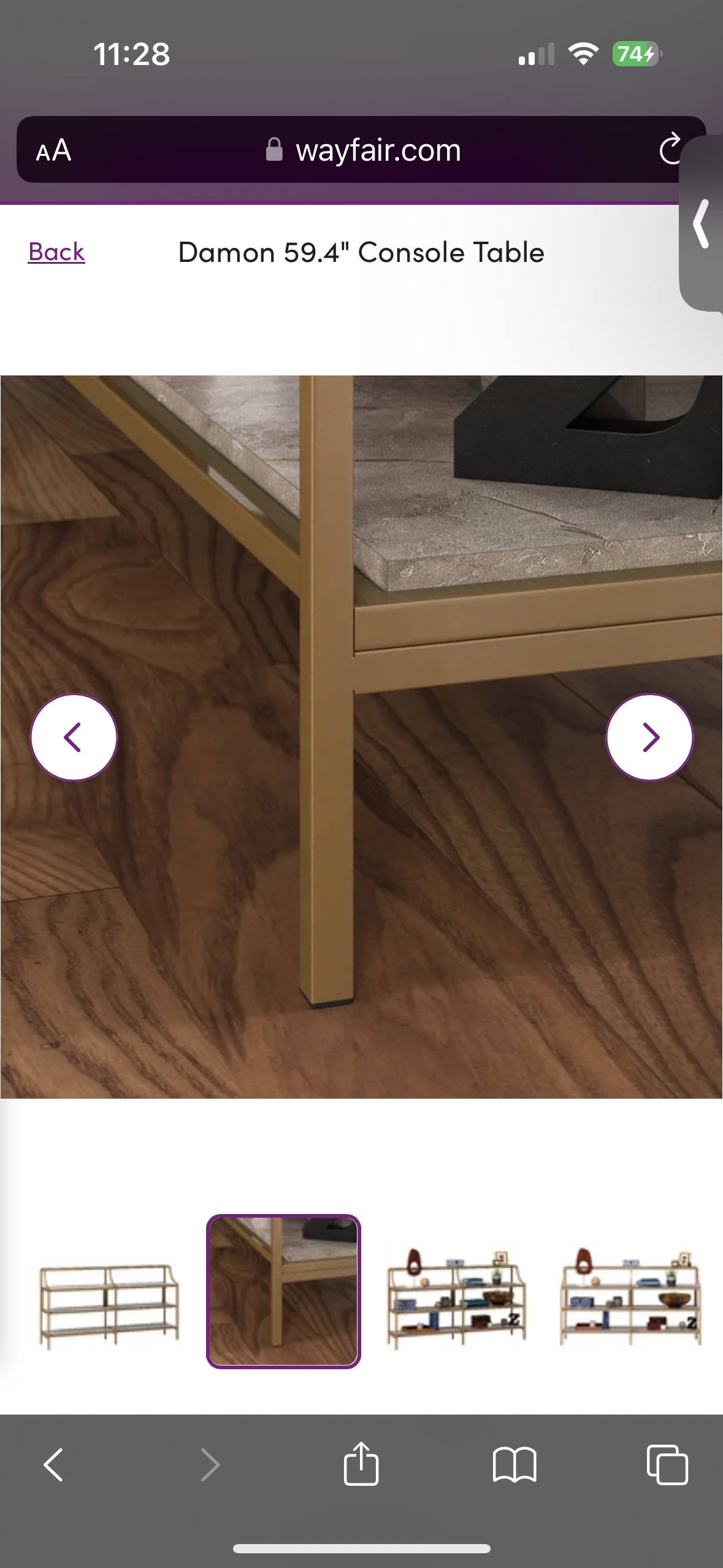 Gold brass shelf - photo 3