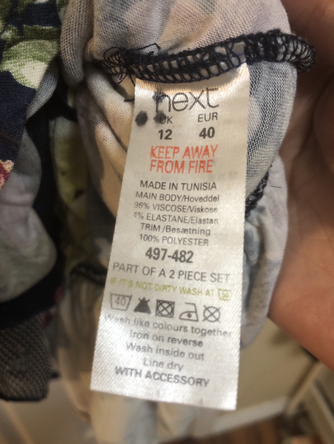 Floral navy blue shirt flowey! image indicator(4)