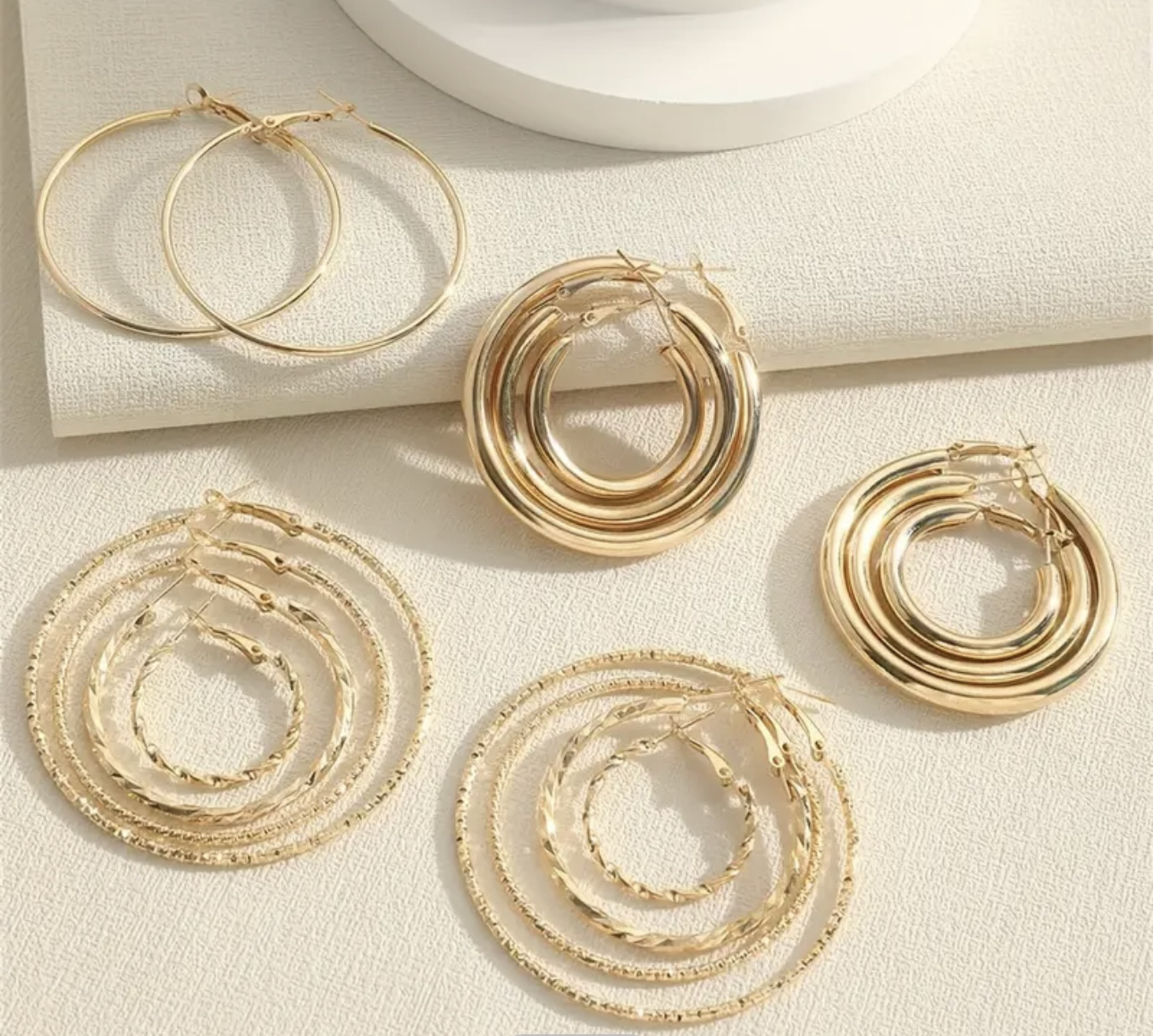 Hoop Earrings Alloy Jewelry (8 pairs) - photo 4