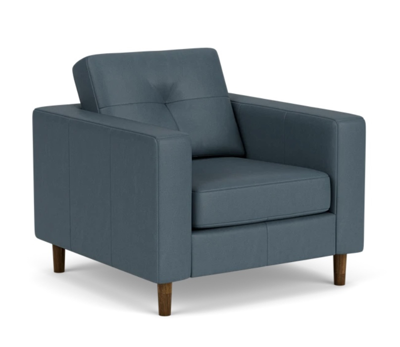 Must sell! Leather Chair - EQ3 Solo Collection, Like New - photo 3