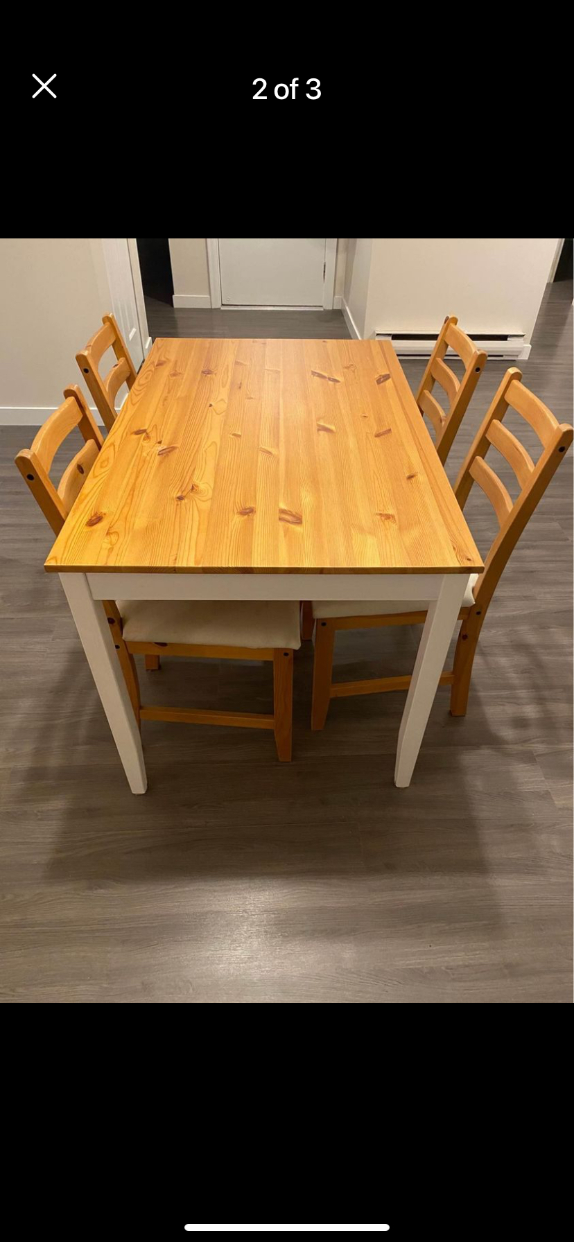 Can deliver—Ikea Lerhamn table and 4 chairs. - photo 2