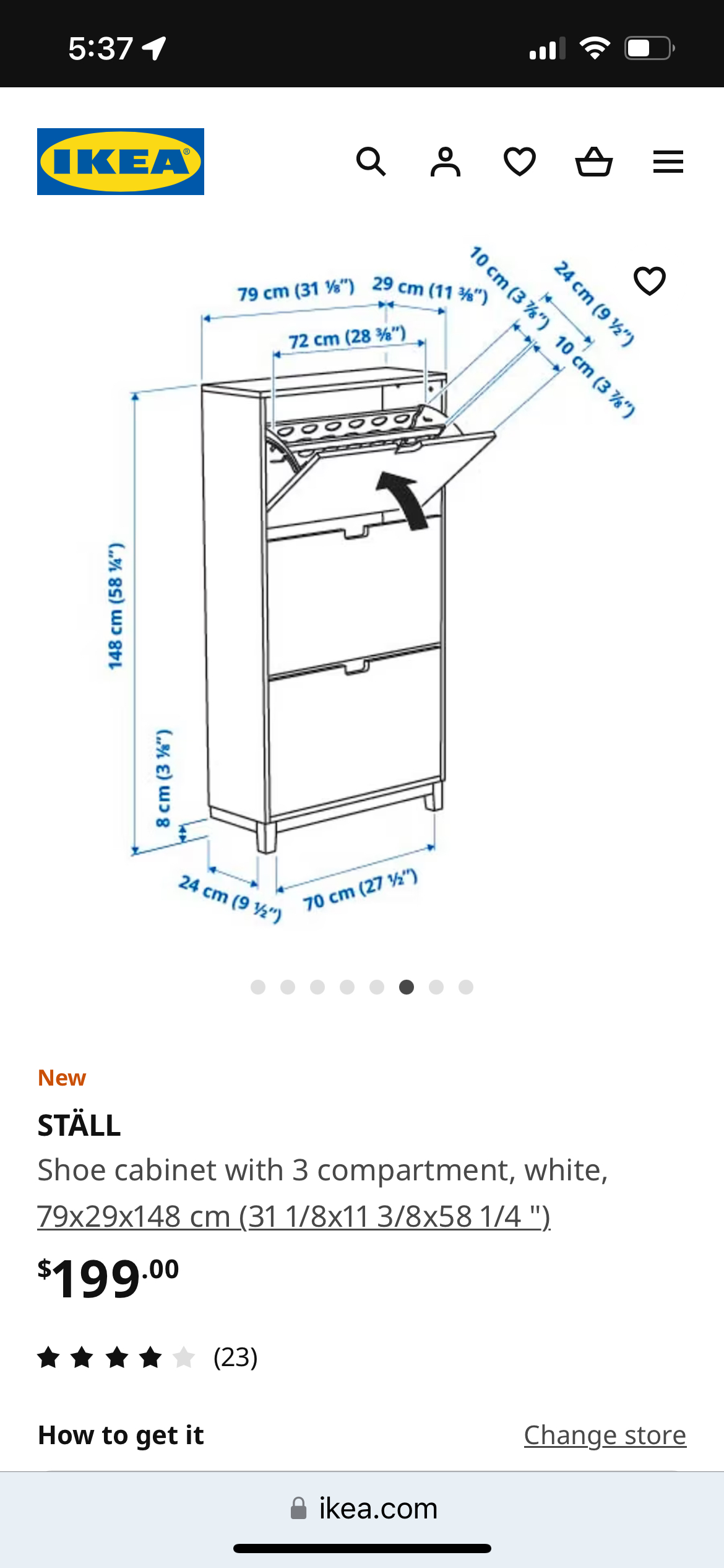 Black IKEA wall shoe storage image indicator(3)