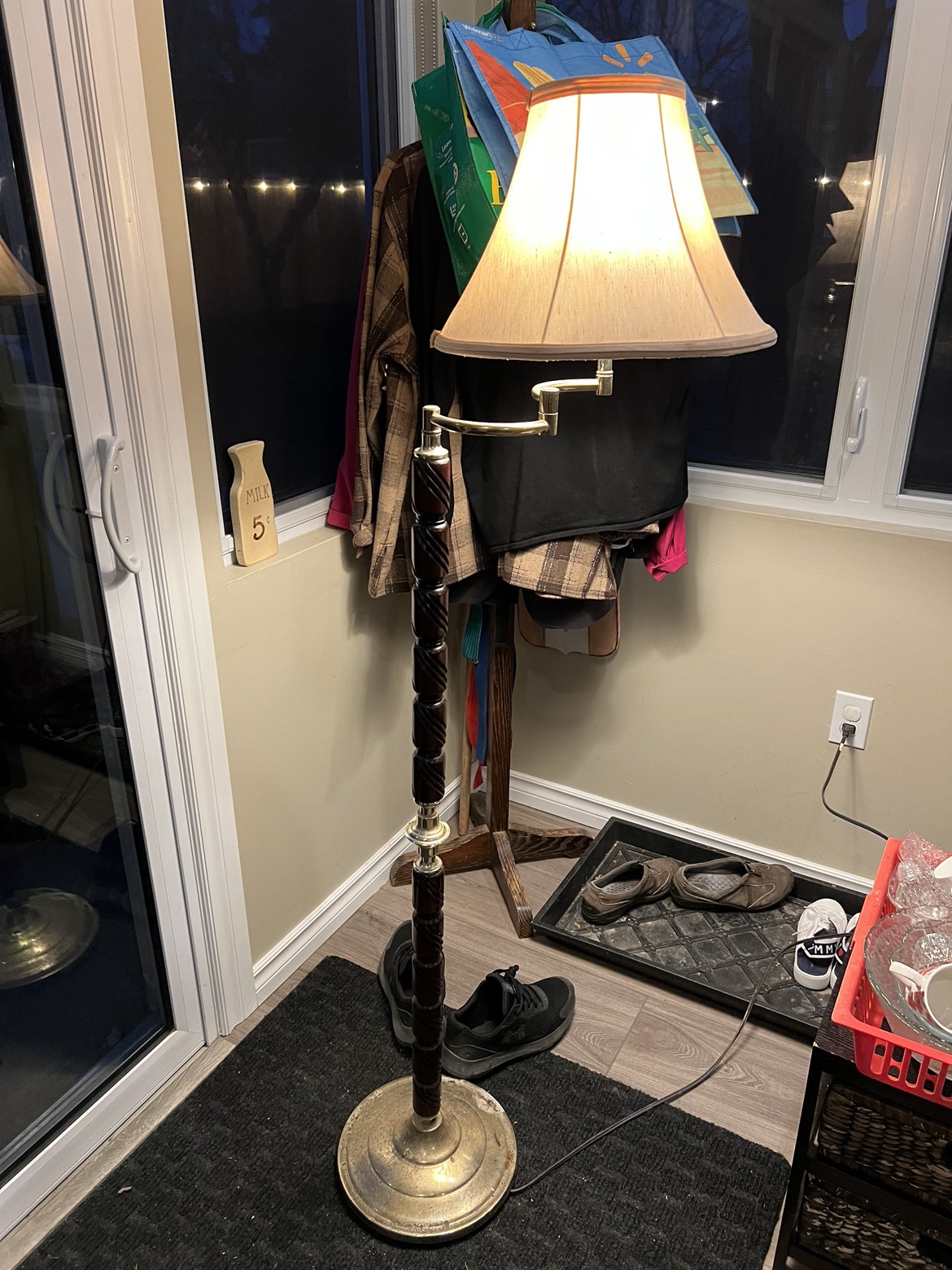 One table lamp and one floor lamp.   With free delivery image indicator(5)