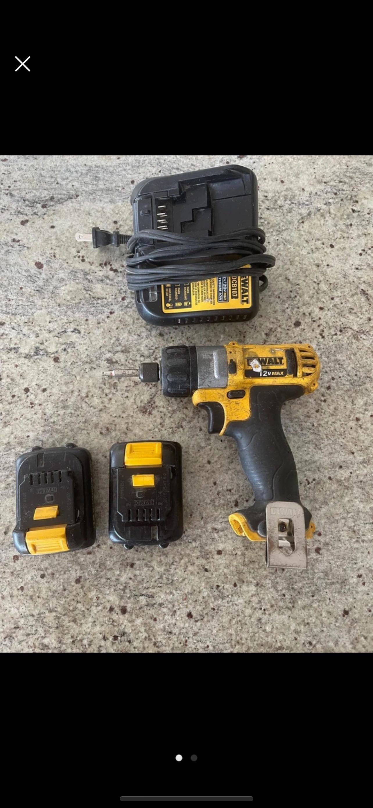 Cordless Drill: 12V, 1/4″ Chuck, 0 to 1,050 RPM thumbnail