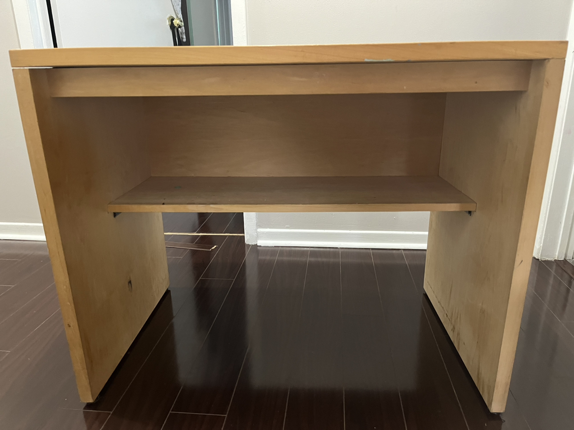 Oak Study Desk with Shelf Inside - photo 2