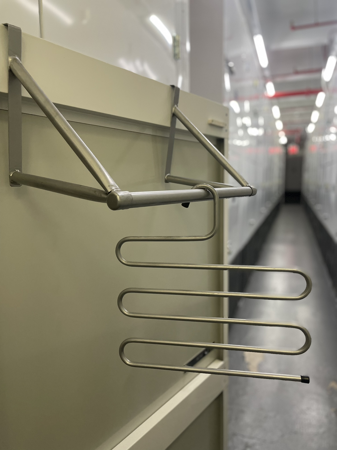 Over Door Closet Rod + IKEA metal multiple layer hanger