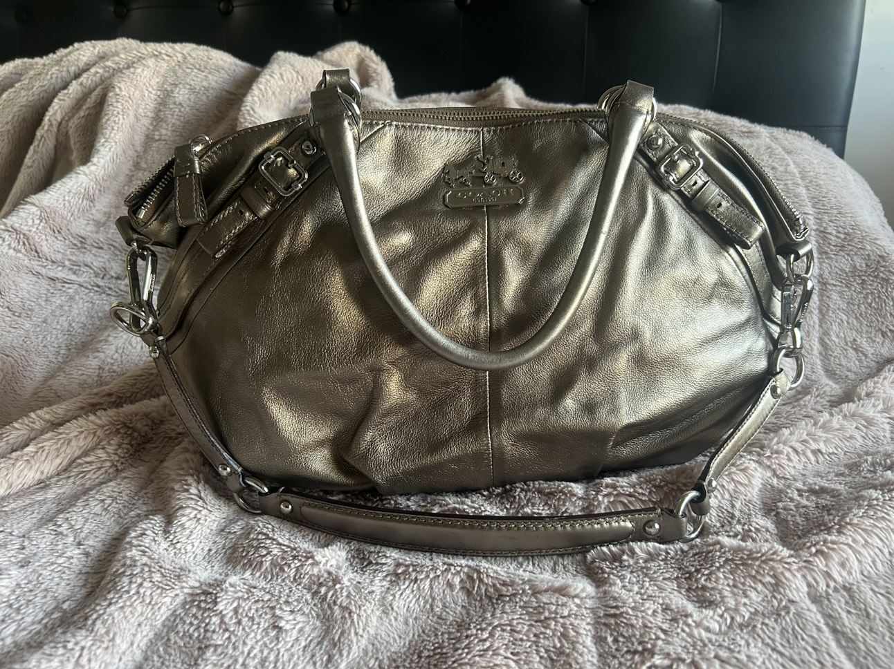 Coach Madison Sophia metallic leather satchel 15955 thumbnail