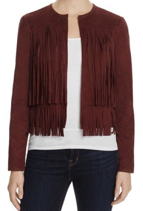 Burgundy Fringe Jacket thumbnail