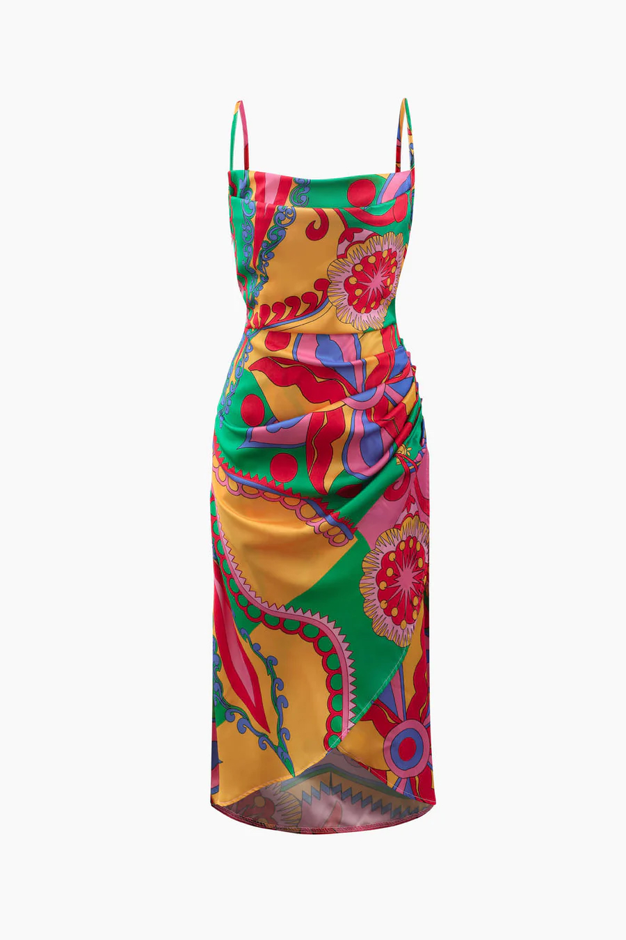 MICAS colourful ruche mini dress
