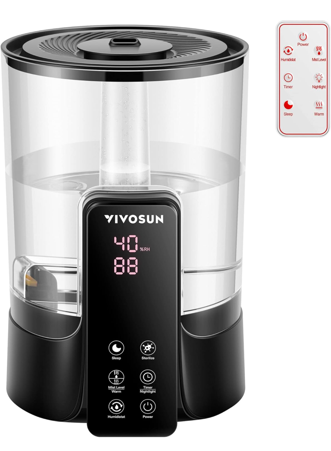 6L Air Humidifier-Cool & Warm Mist Humidifier- Humidifier thumbnail