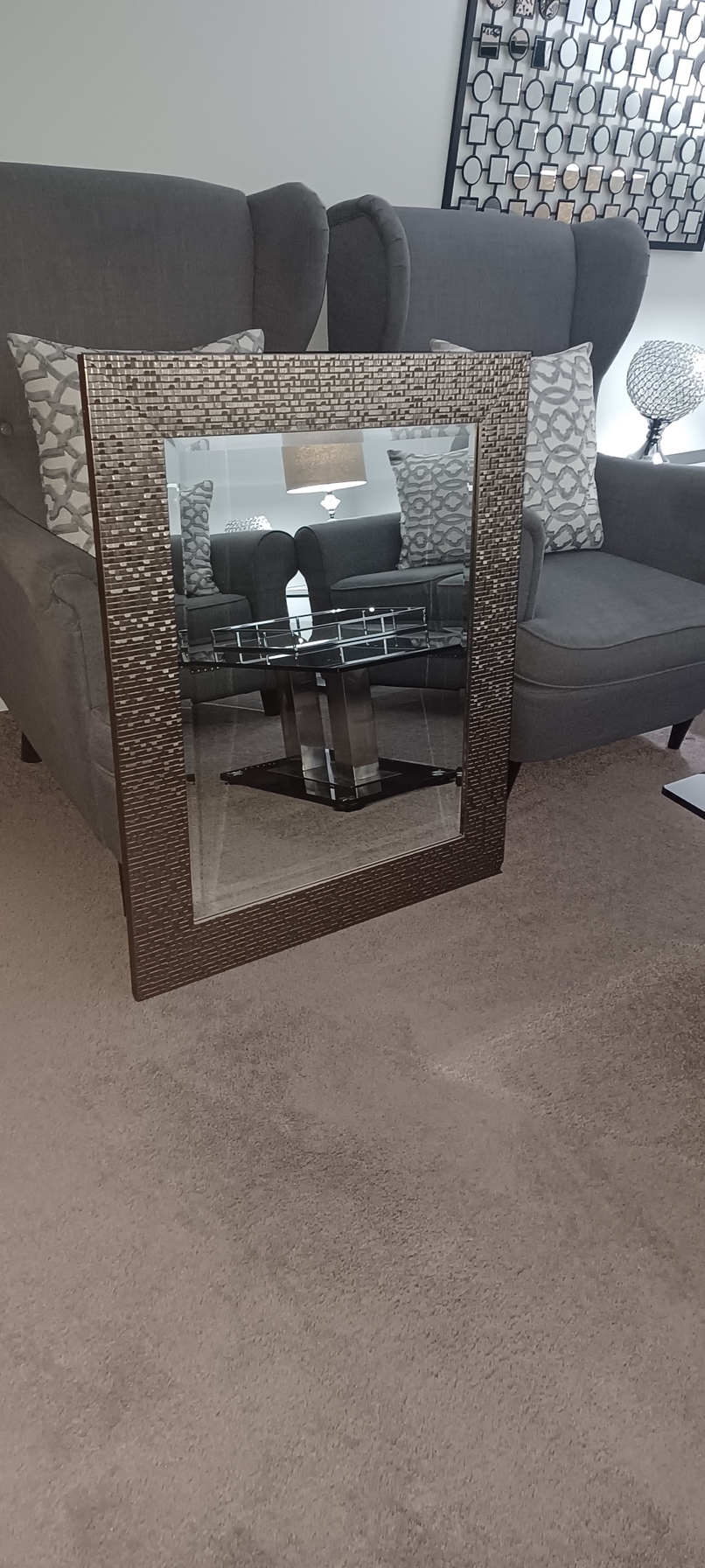 Wall mirror it has a chip at the corner thumbnail