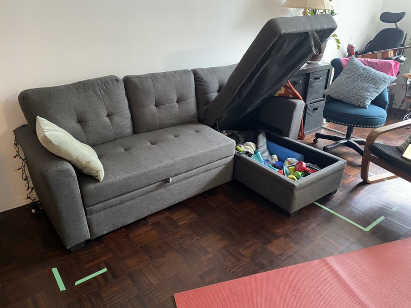 L shaped Couch/Bed - good for small spaces - photo 2