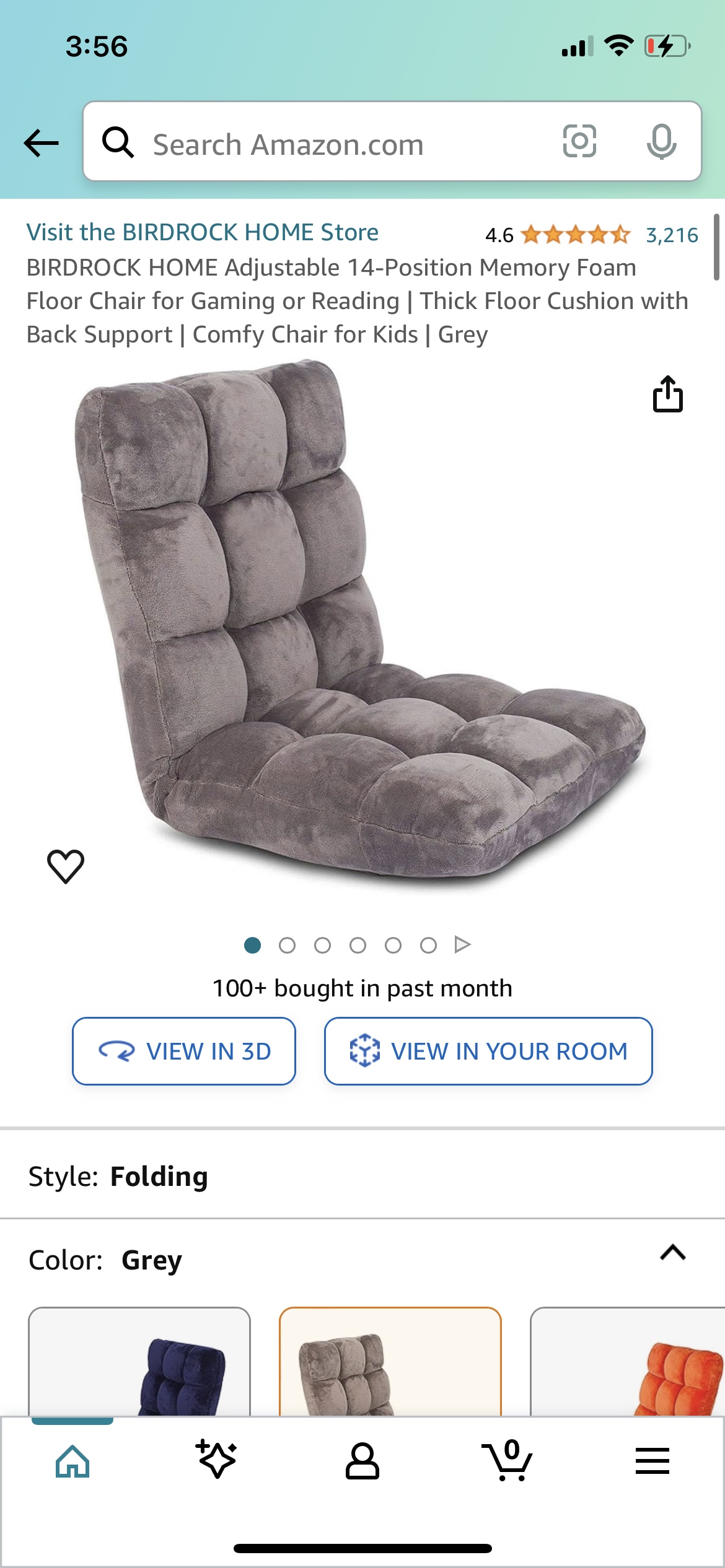 Free adjustable memory foam chair