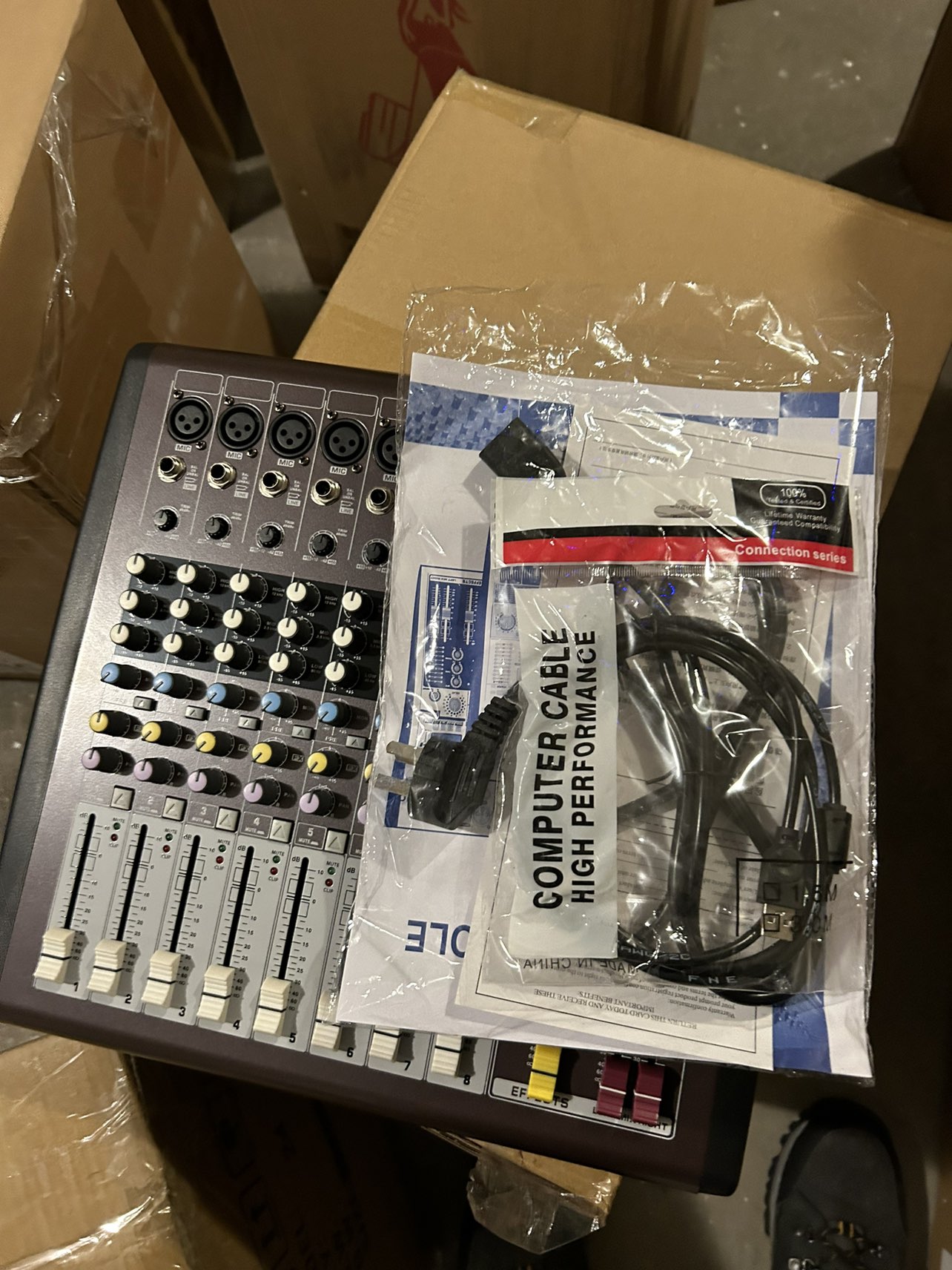 8 channels mixing console DJ mixer with Bluetooth - photo 4