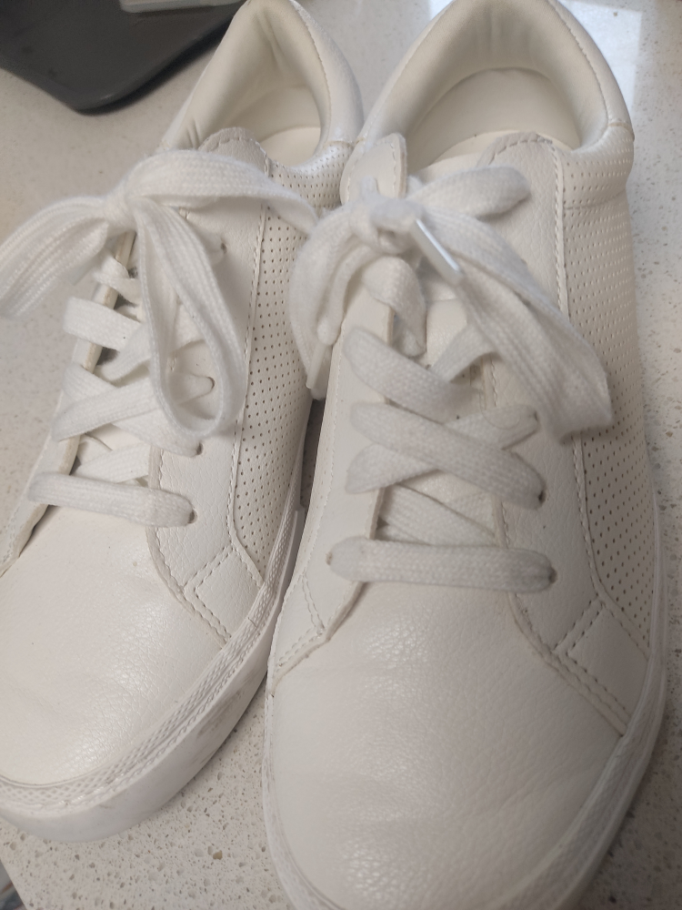 white sneakers