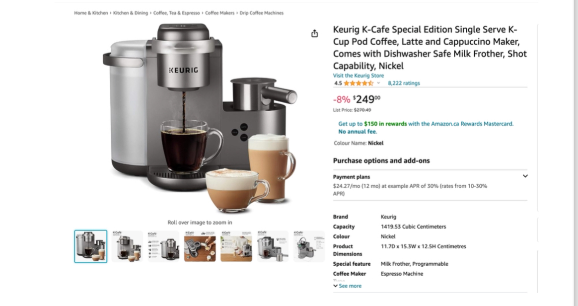 Keurig K-Cafe Special Edition