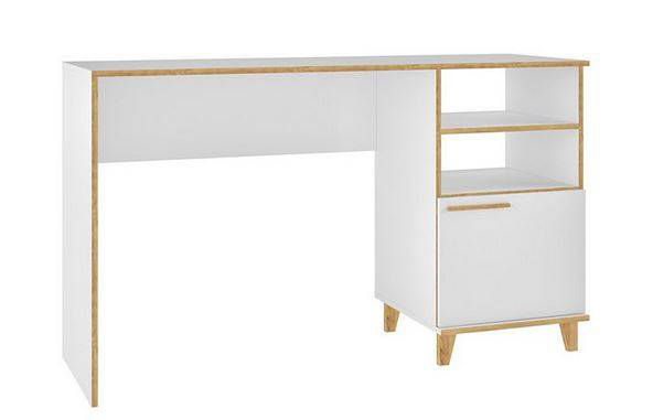 Manhattan Comfort Minetta Office Desk in White thumbnail