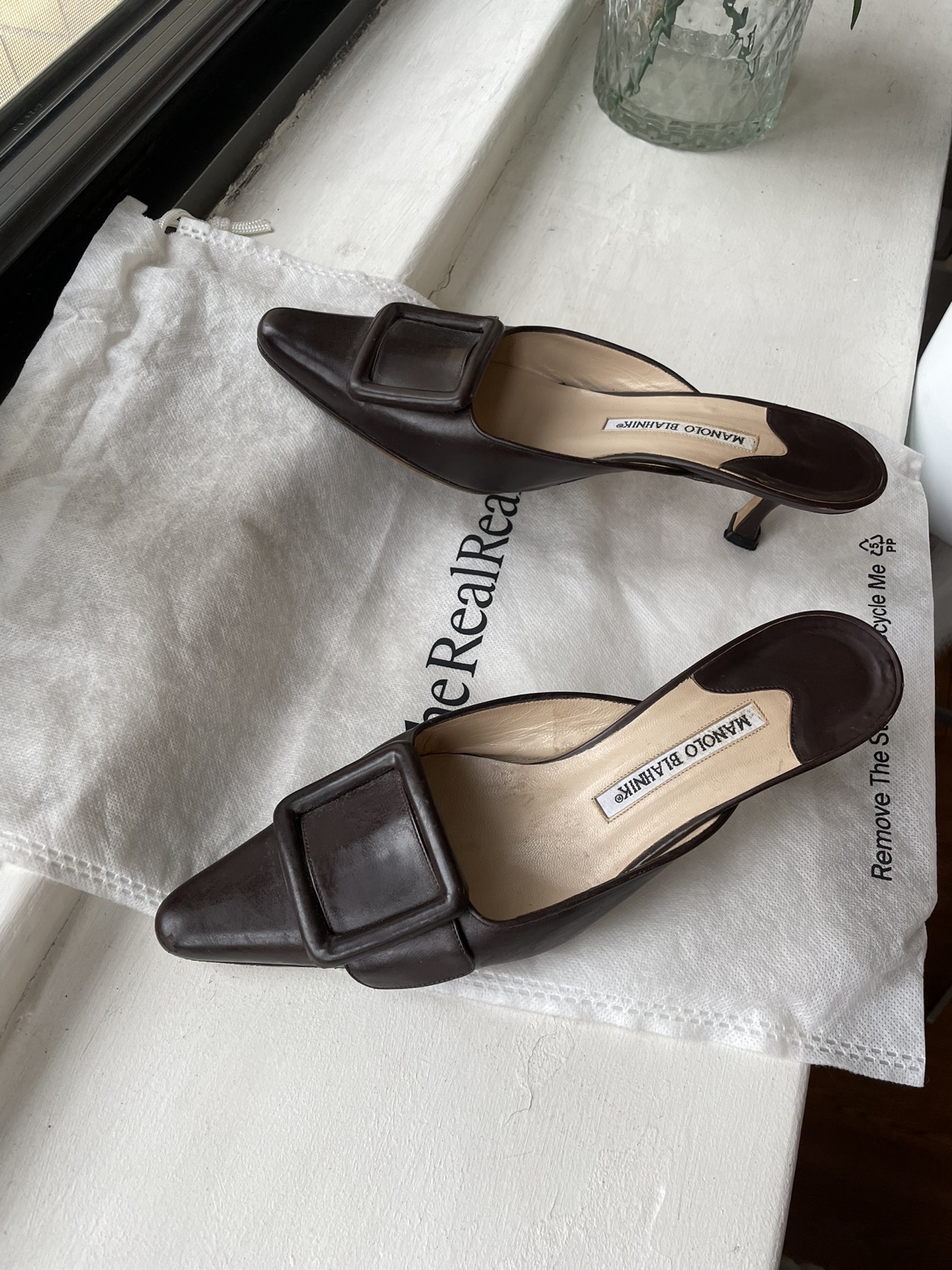 Manolo maysale mules brown