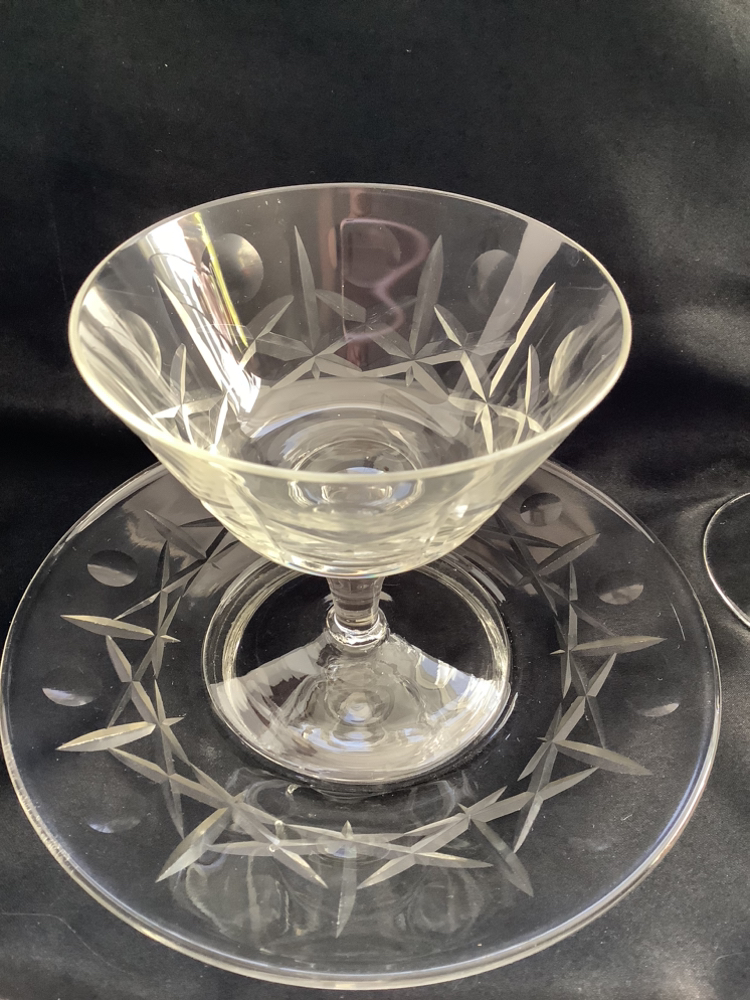 🏈Crystal glasses & dessert set 37 pieces, 8 of each image indicator(8)