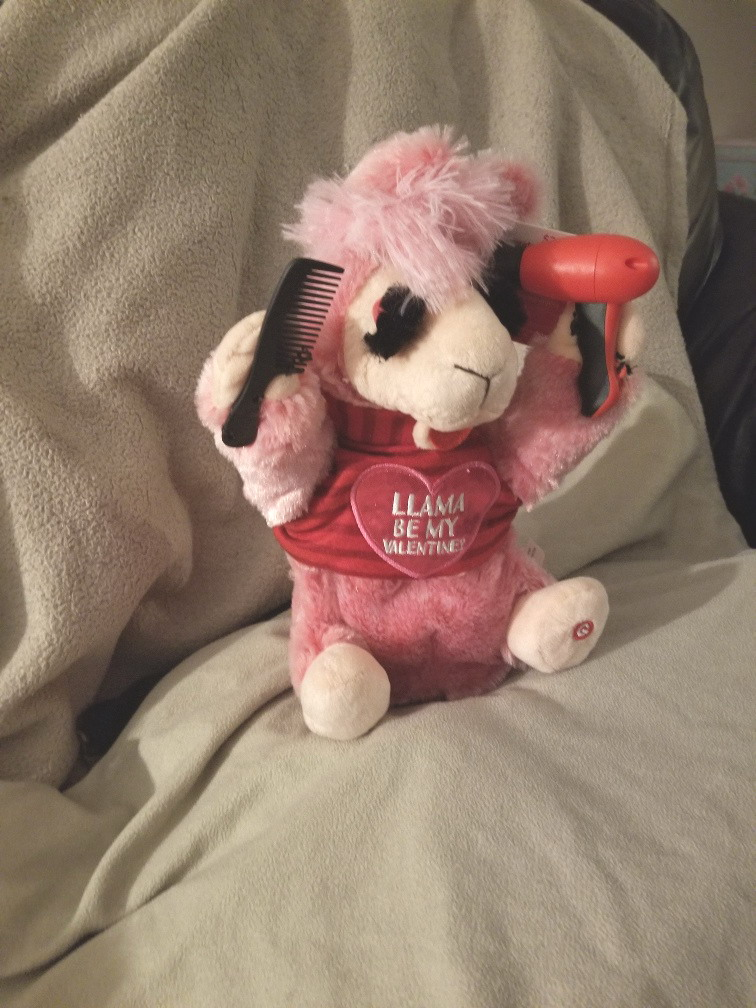 Electronic dancing musical Llama Be My VAlentine stuffy-  new image indicator(3)